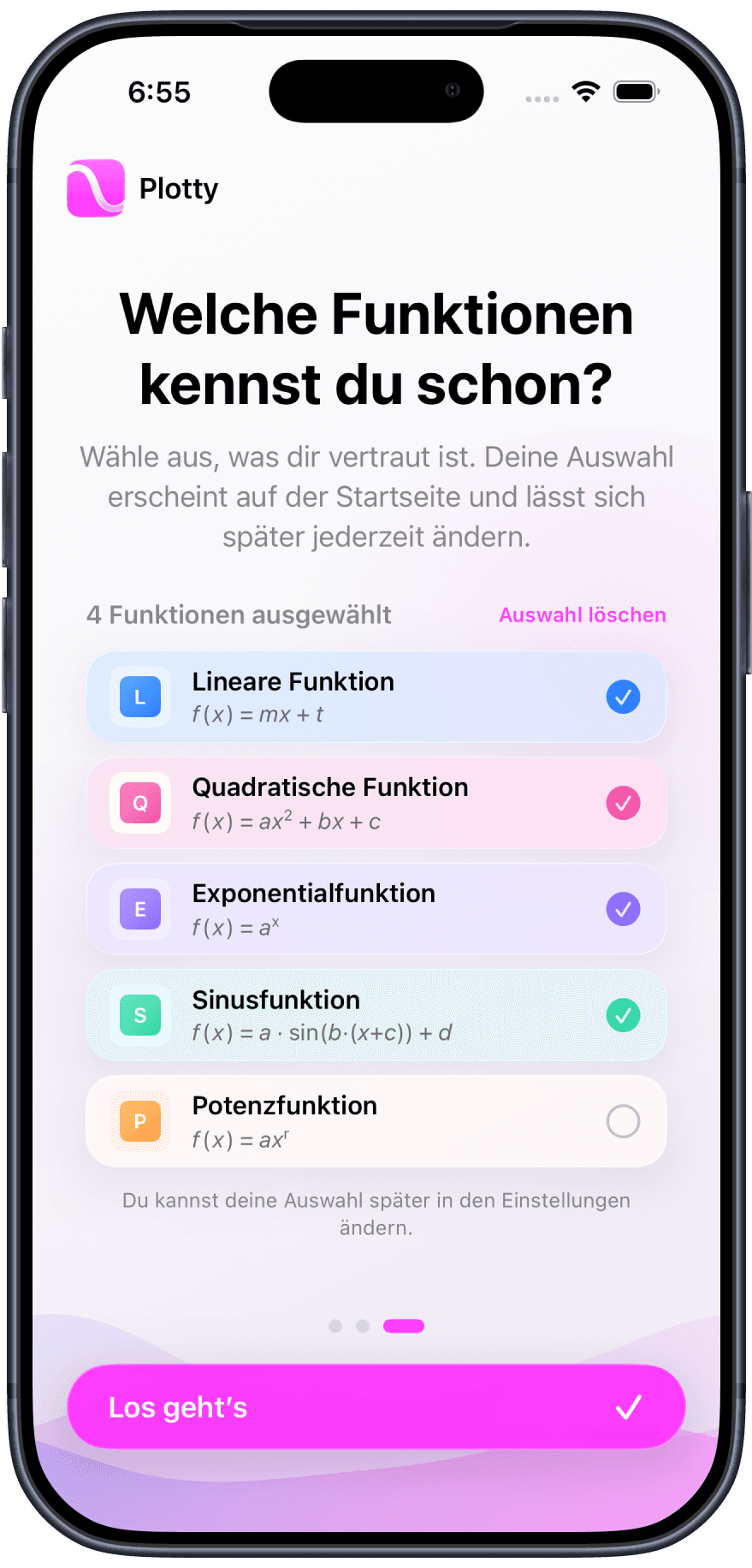 Plotty app screen